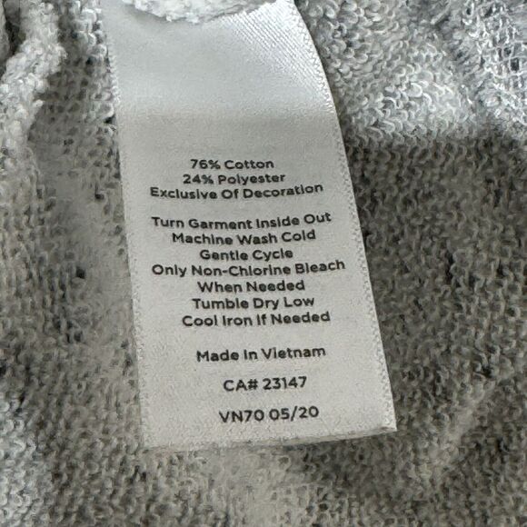 Talbots‎ Sweatshirt Merci Boucle Embroidered Women Large Gray Crew Neck Pullover - Picture 9 of 11